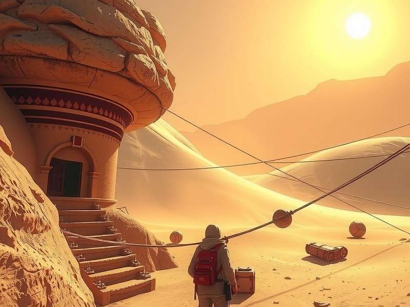 Heat Wave Garland Trek gameplay screenshot showing desert environment